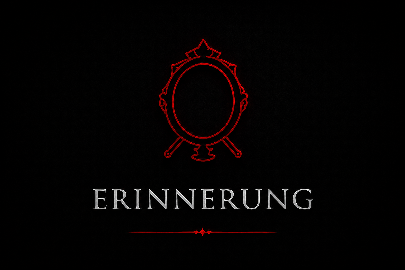 Rotes Spiegel-Symbol über dem Schriftzug „Erinnerung" – eines von drei Themen-Logos auf der Autorinnenseite.